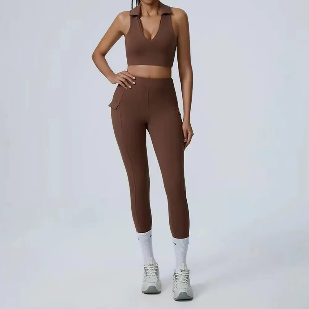 

Women Yoga Clothing Sets Athletic Wear Gym Workout Push Up Clothes High Waist Leggings And Top 2Piece Set Gym Tracksuit Outfits