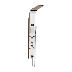 Brushed Shower Waterfall Panel Body Massage Jets Tub Sput Hand Spray Set Tower shower panel set
