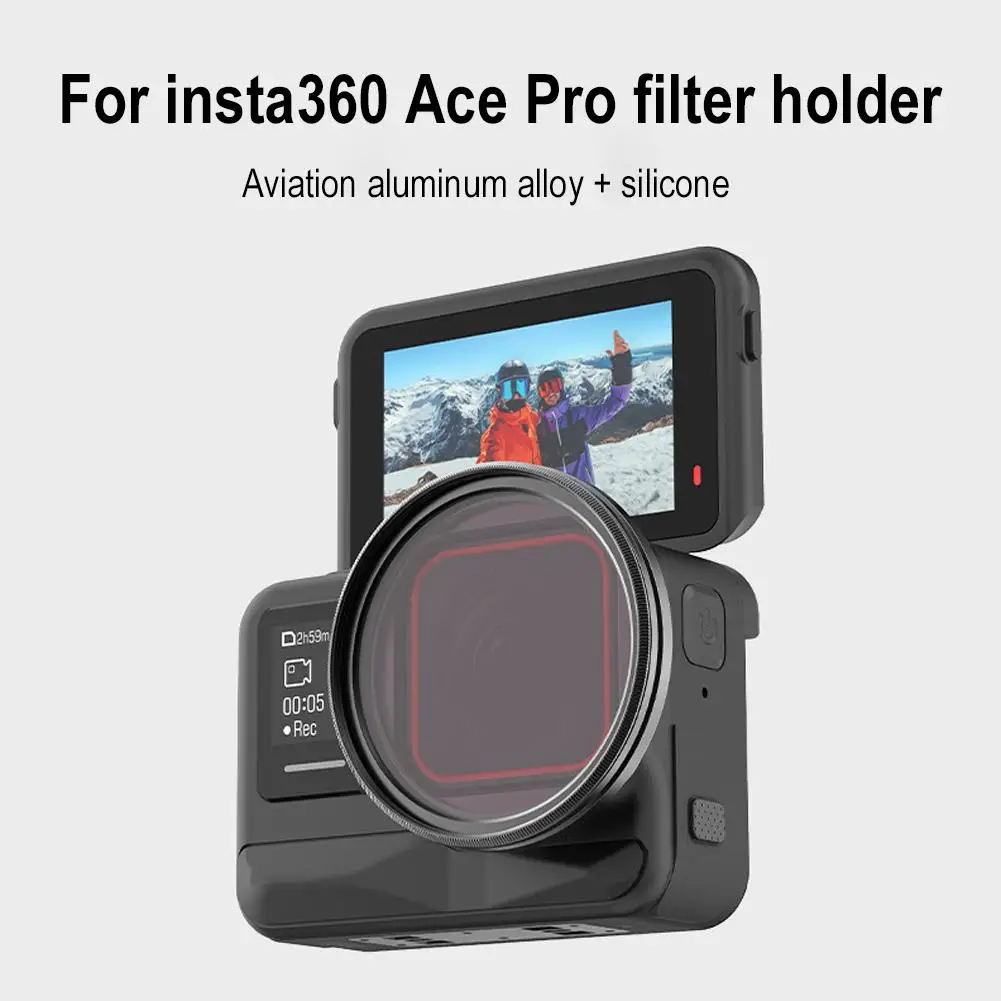 Quadro de Proteção para Insta360 Ace Pro e ACE, Porta Filtro, Metal, Universal, Acessórios para Câmeras Esportivas, 1Pc