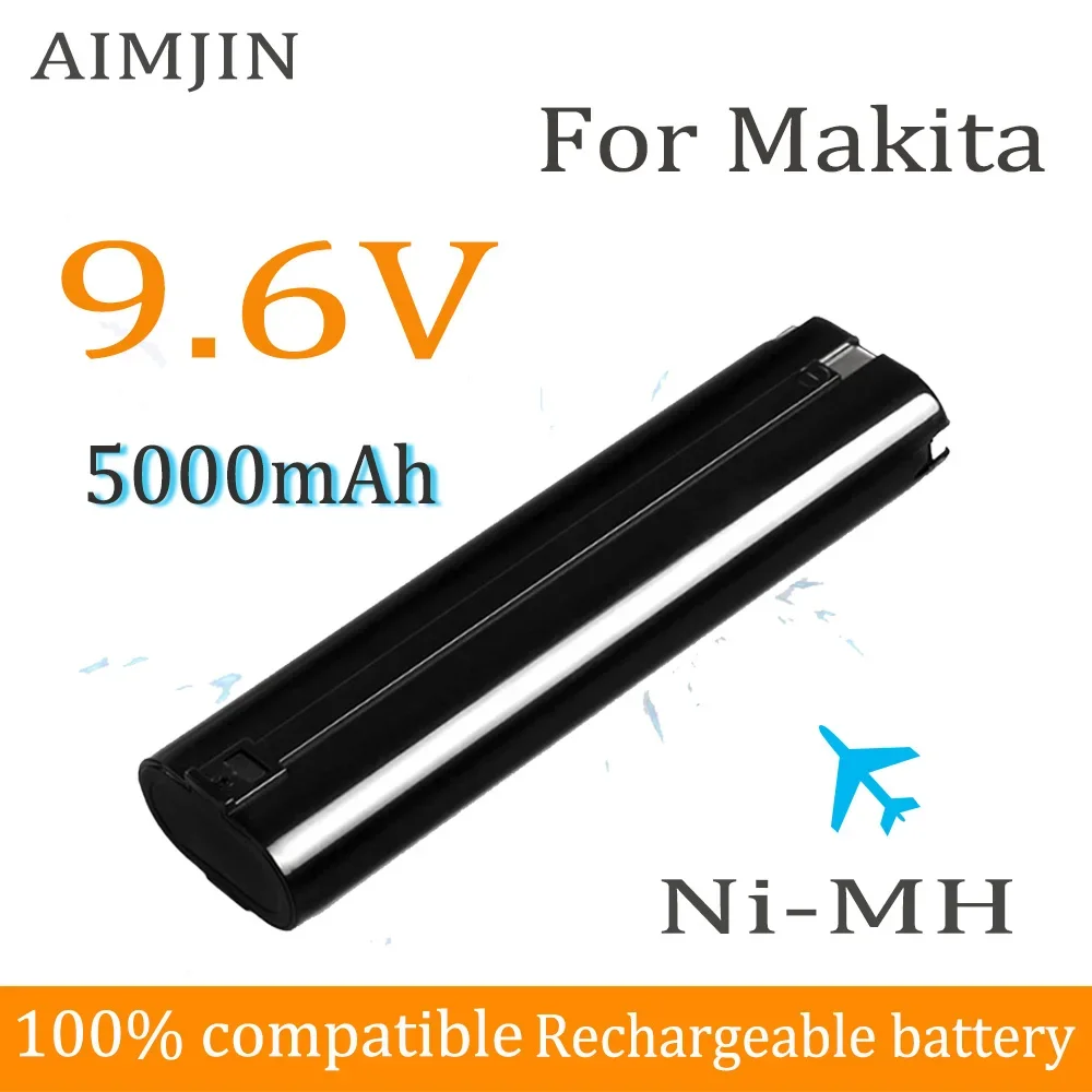 

5000mAh Replacement Li-ion Battery 9.6V for Makita 9000 9002 9033, 6095D 6096D 6093D 6012HD DA391D 5090D 4390D 5090D 8402VD ML90