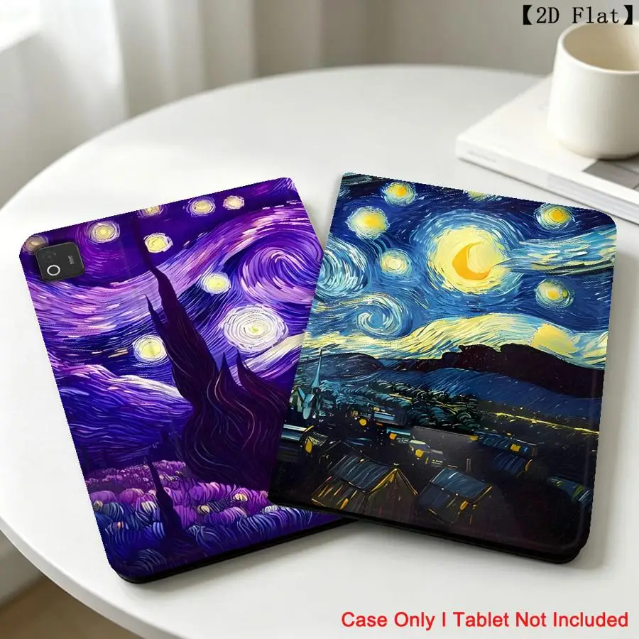 With Pencil Holder Case for Xiaomi Pad 6s Pro 7 Ultra Redmi Pad SE K Pad 8.8 9.7 12.4 Inch Pad 5 6 7 8 Pro Cartoon Village Art