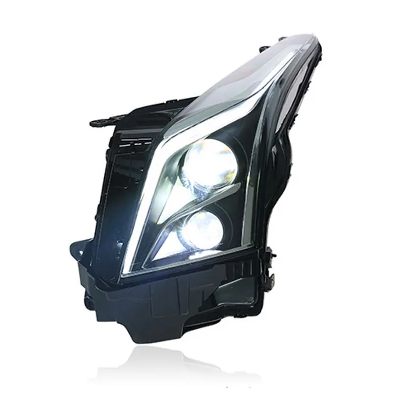 سيارة LED المصابيح الأمامية مع الضوء الخلفي لكاديلاك ATS 2014-2017 اكسسوارات تعديل Led DRL بدوره أضواء الإشارة كشافات الجمعية