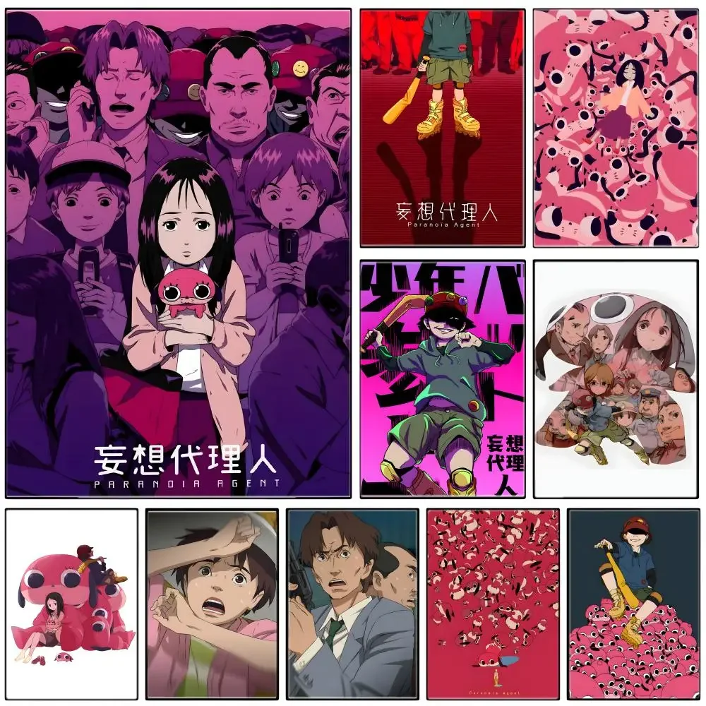 Cartoon P-Paranoias Agents Poster Self-adhesive Art Waterproof Paper Sticker Coffee House Bar Room Wall Decor