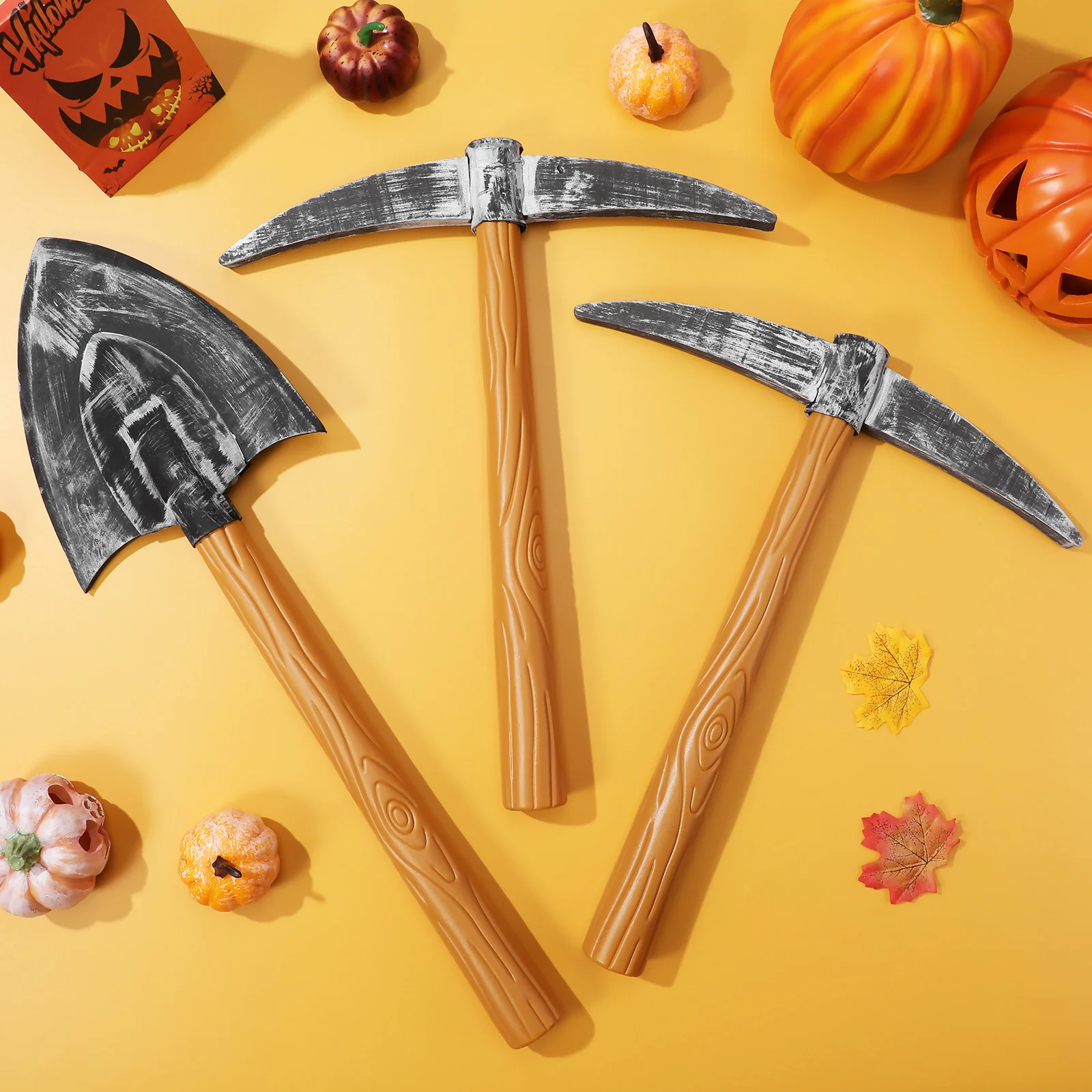 

1 Set Foam Pickaxe Spade Props Dwarf Halloween Cosplay Gnome Accessories Stage Performance Costume Foam Pickaxe