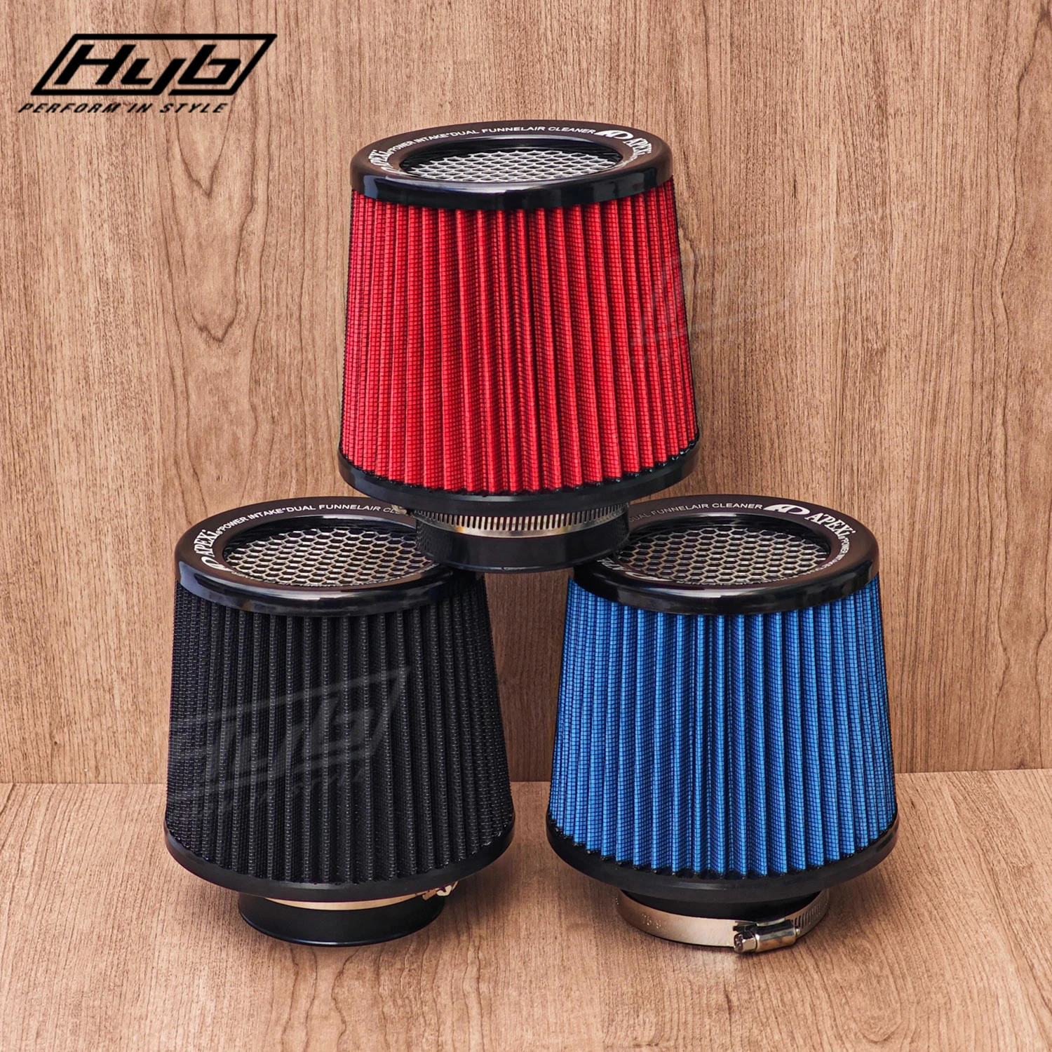 Universal APEXI Air Filter 76mm 3inch JDM High Flow Racing Sport Cold Air Intake Air Filter Cone Mushroom Head PC-AF02A