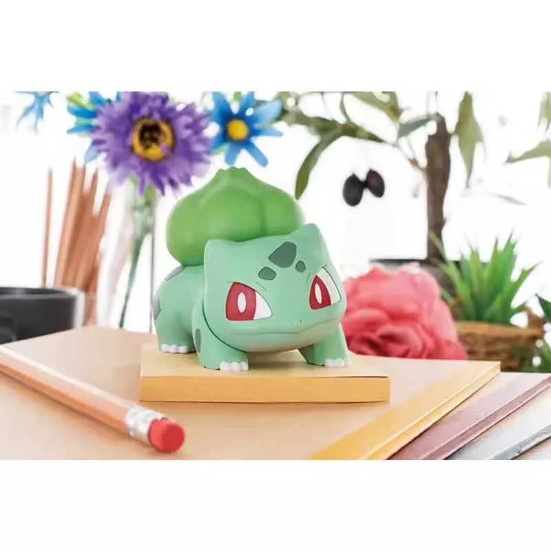 Original Bandai Pokemon Figures Bulbasaur Anime Action Figure Simple Assembly Collectible Model Ornaments Model Toys Gift