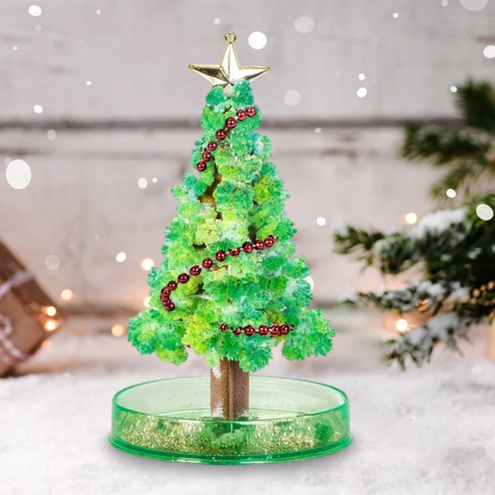 Flowering Christmas Tree Funny Artificial Paper Xmas Tree Decors Educational Novelty DIY Fun Xmas Gift for Adults Kids