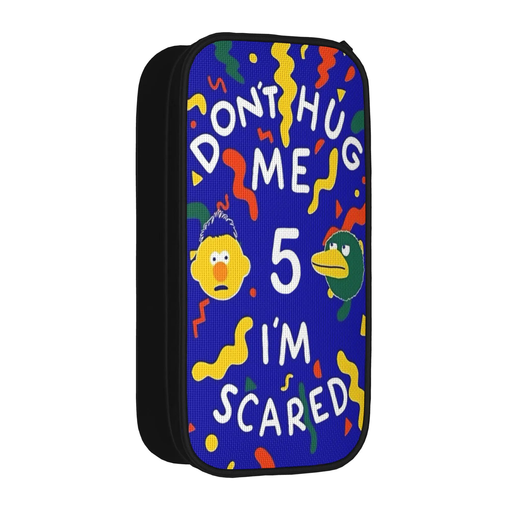 Creative Don't Hug Me I'm Scared Pencil Case  Pencil Pouch Pen Box for Girls Boys Large Storage Pencil Bags Office stationery