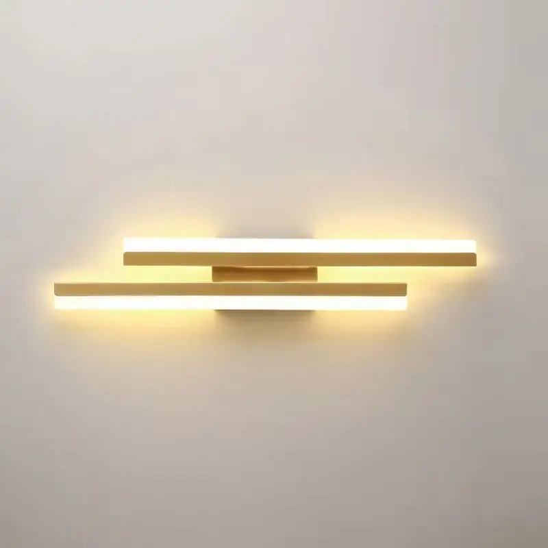 LED Bedroom Wall Light Iron Ttube Wall Lamp Acrylic Lampshade Living Room Corridor Lamp IndoorLighting Lamp