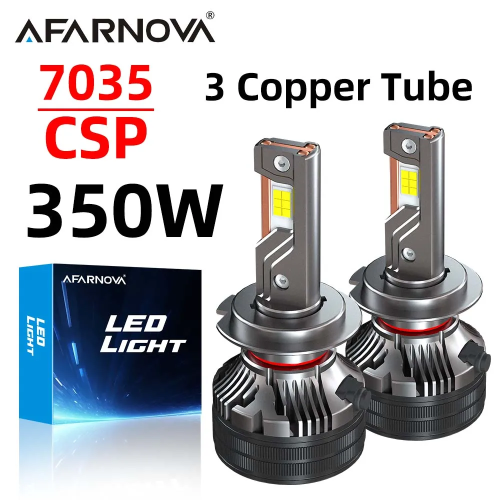 ​Led Headlight Bulb H7 350W H8 H9 H11 9005 Led Headlight Car 50000LM H7 Led Lamp 3 Copper Tube Led Lights For Car 12V