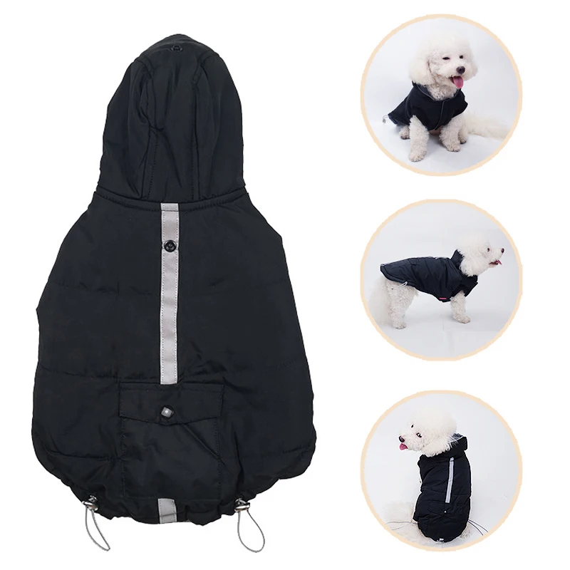 Jaquetas para cães à prova d'água, roupas reflexivas para animais de estimação, para cães pequenos e médios, inverno, lã quente, moletons, roupas para cachorros, chihuahua