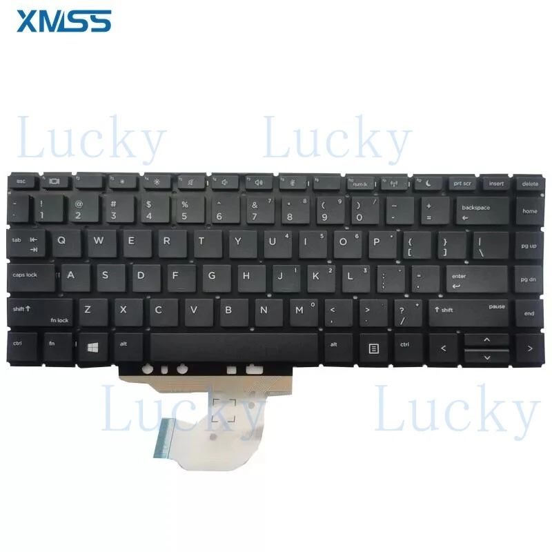 f  New Laptop US keyboard Backlit FOR HP ProBook 440 G6 G7 445 G6 G7 no frame
