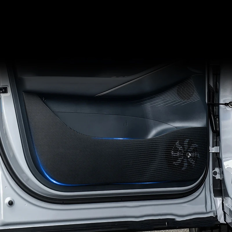 

For Geely EX5 Proton e.MAS 7 2024 2025 2026 Car Door Anti Kick Pad Carbon Fiber Leather Texture Anti Dirt Protective Sticker