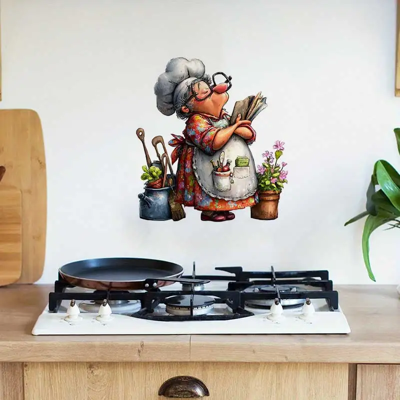 Funny Cooking Ladies Decal Stickers Home Decor Kitchen Dining Room Cabinet Refrigerator Vinyl Artwork for Ladies AA244 - view 3