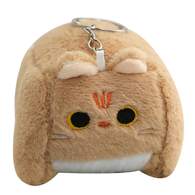 Porte-Clés en Peluche en Forme de Chat, Mignon, Doux, Pendentif au Beurre, Animal en Peluche, Décoration de Sac de Voiture, de Chambre