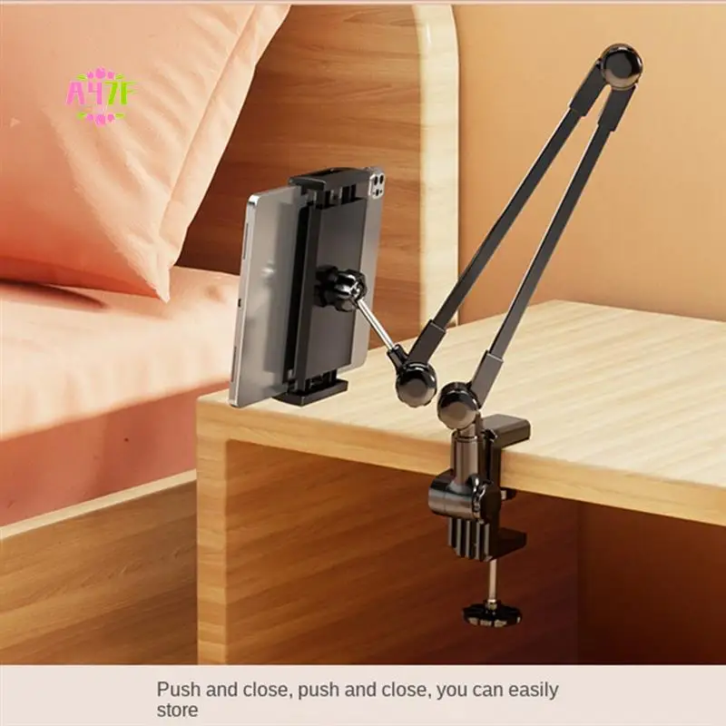 A47F-Lazy Person Bracket Tablet Holder Desk Stand Adjustable Foldable Arm Tablet Bracket