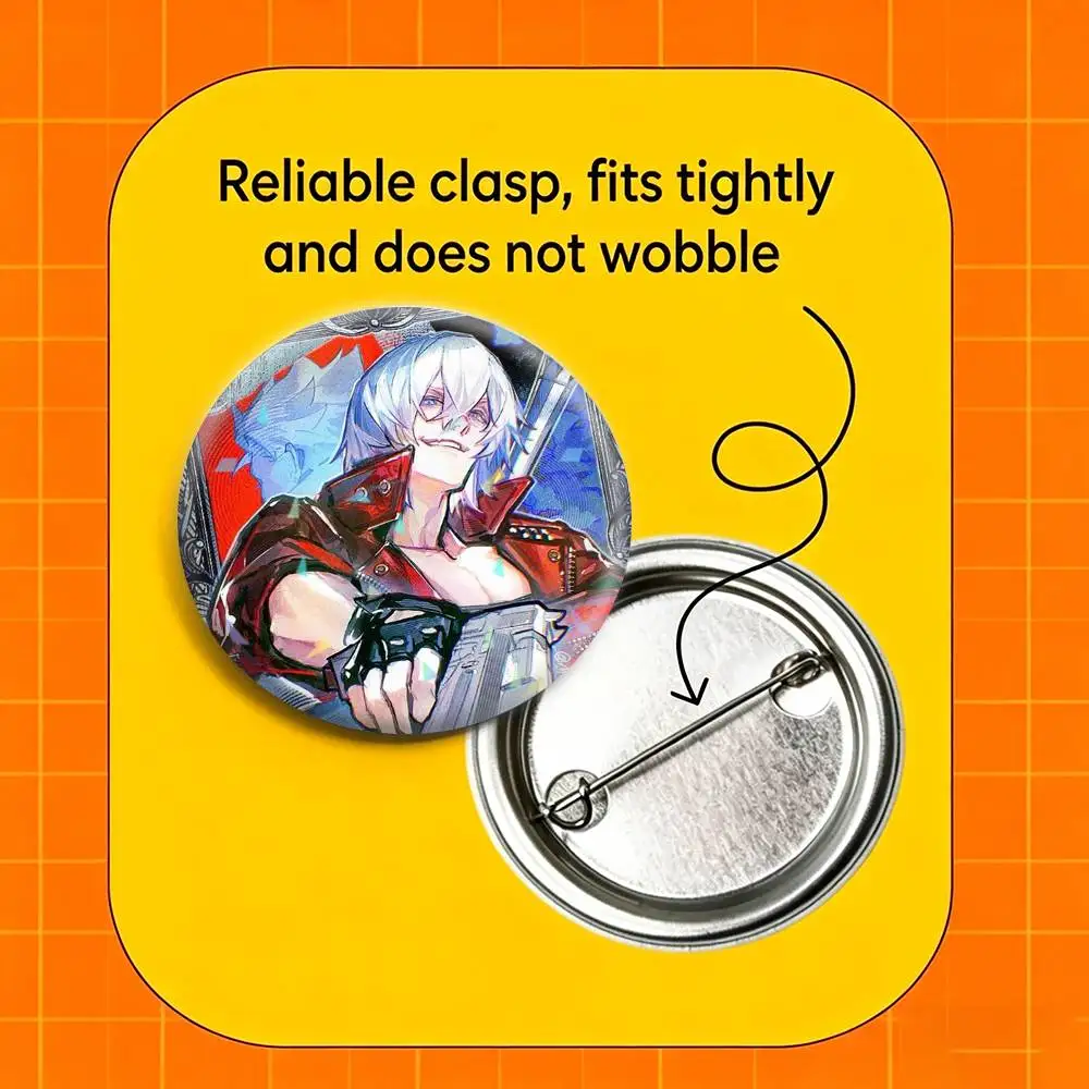 D-Dante D-Devil May Cry 5 Badges Niche Design Brooch for Backpack Lapel Pins Creative