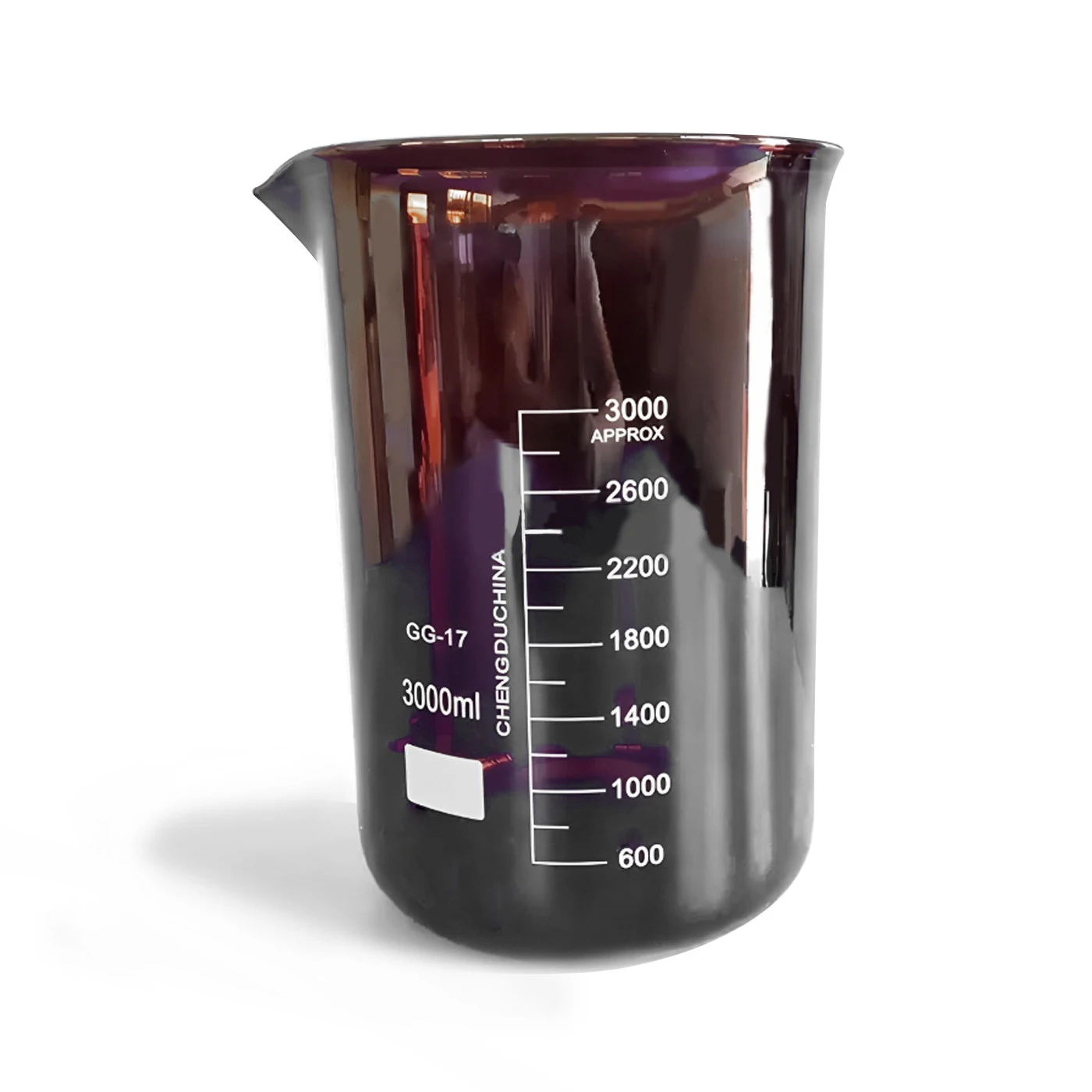 1 piece brown beaker low type light-proof high borosilicate glass 5/10/25/50/100/150/200/250/300/400/500/1000/2000/3000/5000ml
