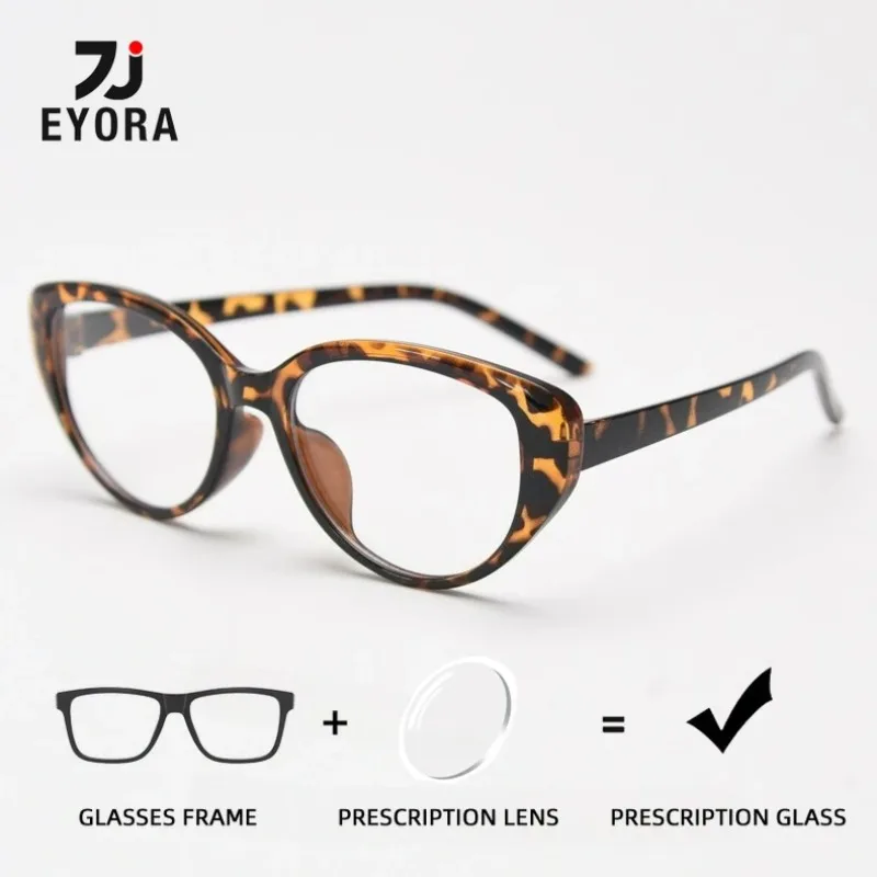 

EYORA Vintage Cat Eye Reading Glasses Women Anti Blue Ray Myopia Eyewear Photochromic Progressive Prescription Optical Glasses