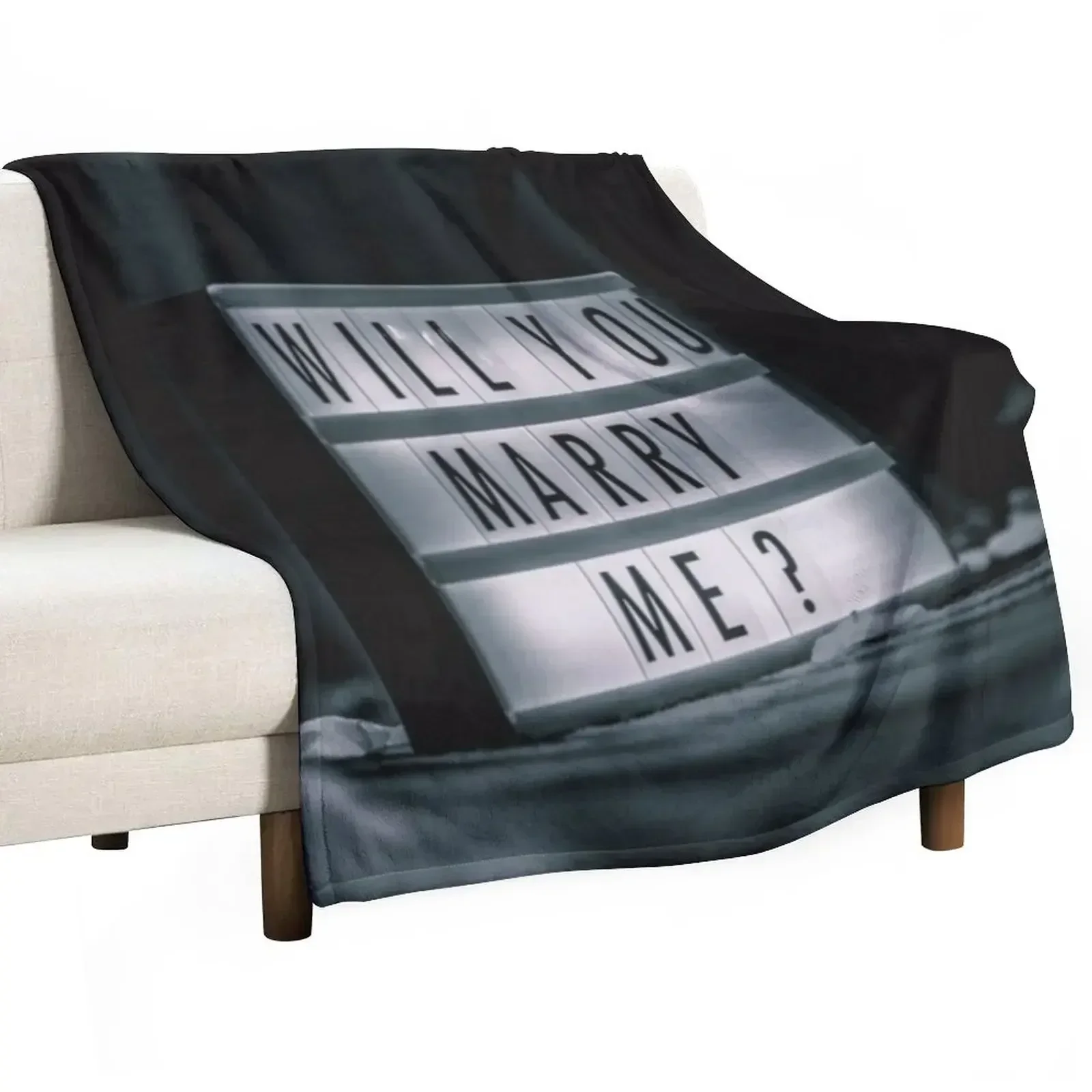 Will You Marry Me?Marriage Proposal Romantic Throw Blanket Heavy Stuffeds Decoratives Blankets