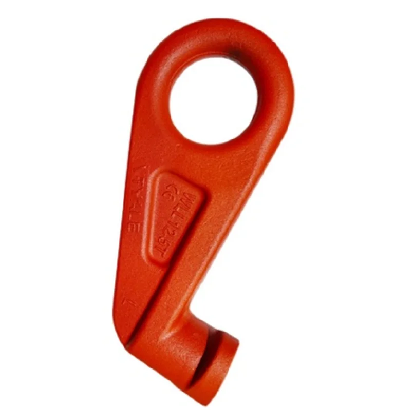 1pc 12.5Ton G80 container lifting hook 45 degree industrial grade lifting rigging hardware forged alloy steel cargo hook