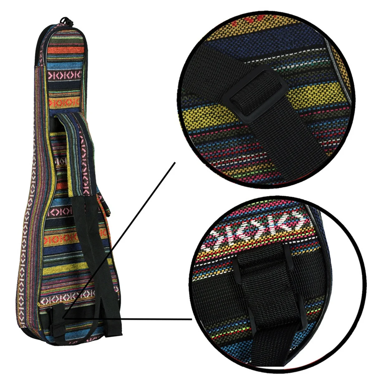【Casa de precio】{Bolsa para ukelele de concierto de 23 pulgadas, funda para ukelele, acolchado de algodón suave y grueso con correas ajustables