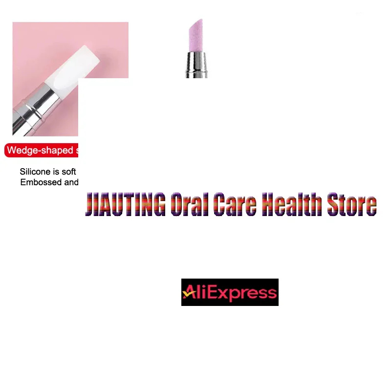 1 szt. Dwustronny, wielofunkcyjny silikonowy pisak do paznokci, kwarcowy przyrząd do usuwania skórek, polerowania paznokci, usuwania martwego naskórka.