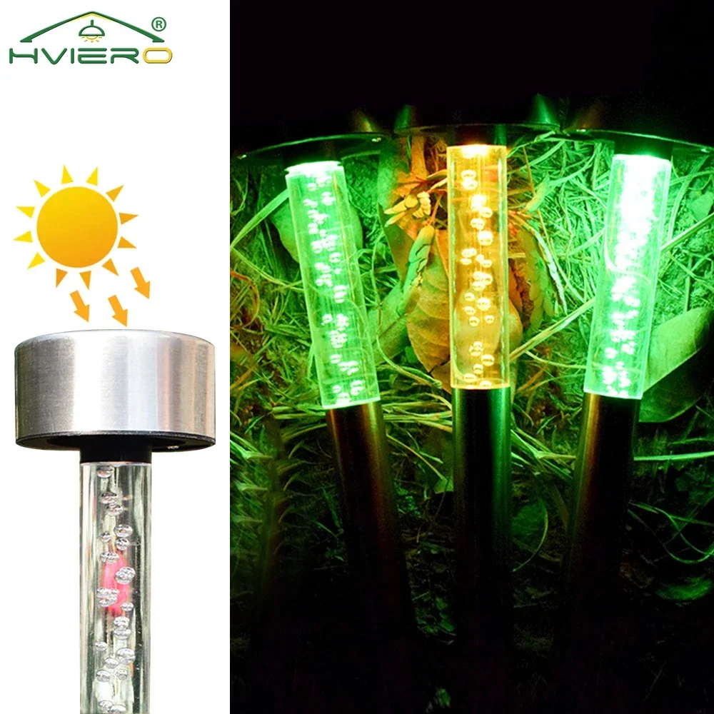 

Solar Garden Light Outdoor Powered Lamp tubular Waterproof Landscape Lighting For Pathway Patio Yard Park Lawn Villa Decoration