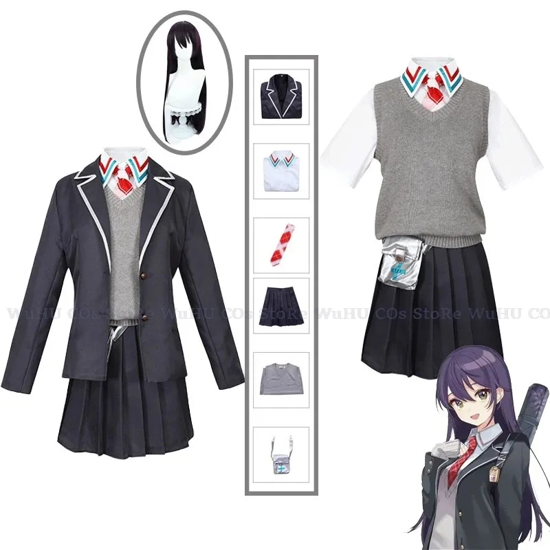 

Аниме виртуальный YouTuber Kenmochi Toya косплей костюм NIJISANJI VTuber женская школьная форма юбка парик женский сексуальный карнавальный костюм