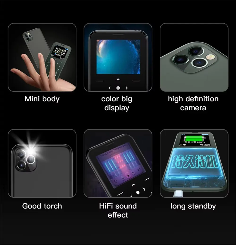 الأصلي 7S + S10P بطاقة صغيرة الهاتف المحمول 2G GSM 400mAh 1.54 ''MTK6261M مقفلة رخيصة الهاتف المحمول دفع زر هاتف صغير الحجم