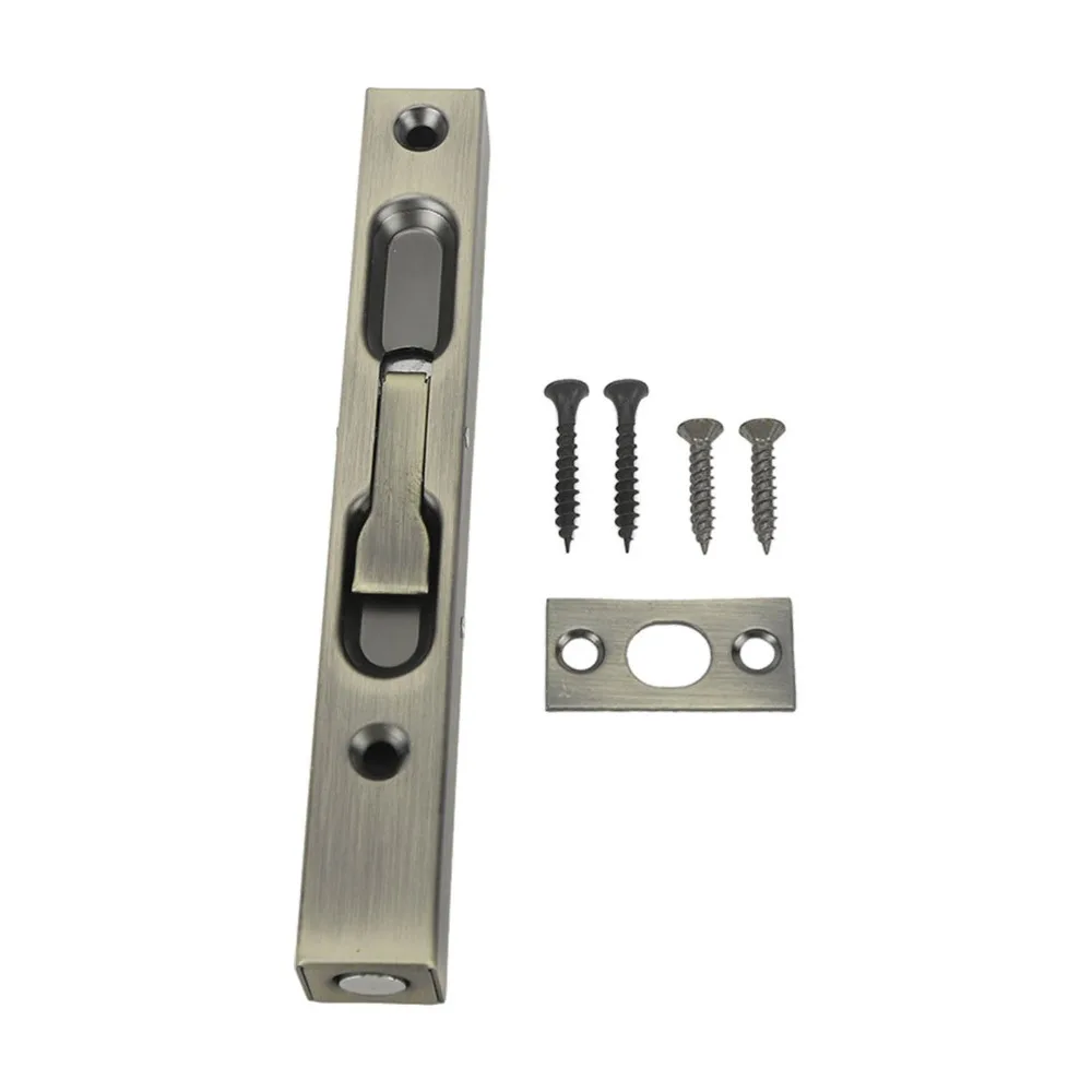 Security Stainless Steel Slide Latch Lock Bronze Red Bronze Door Slide Bolt 6 Inch Flush Bolt Latch Cabinet