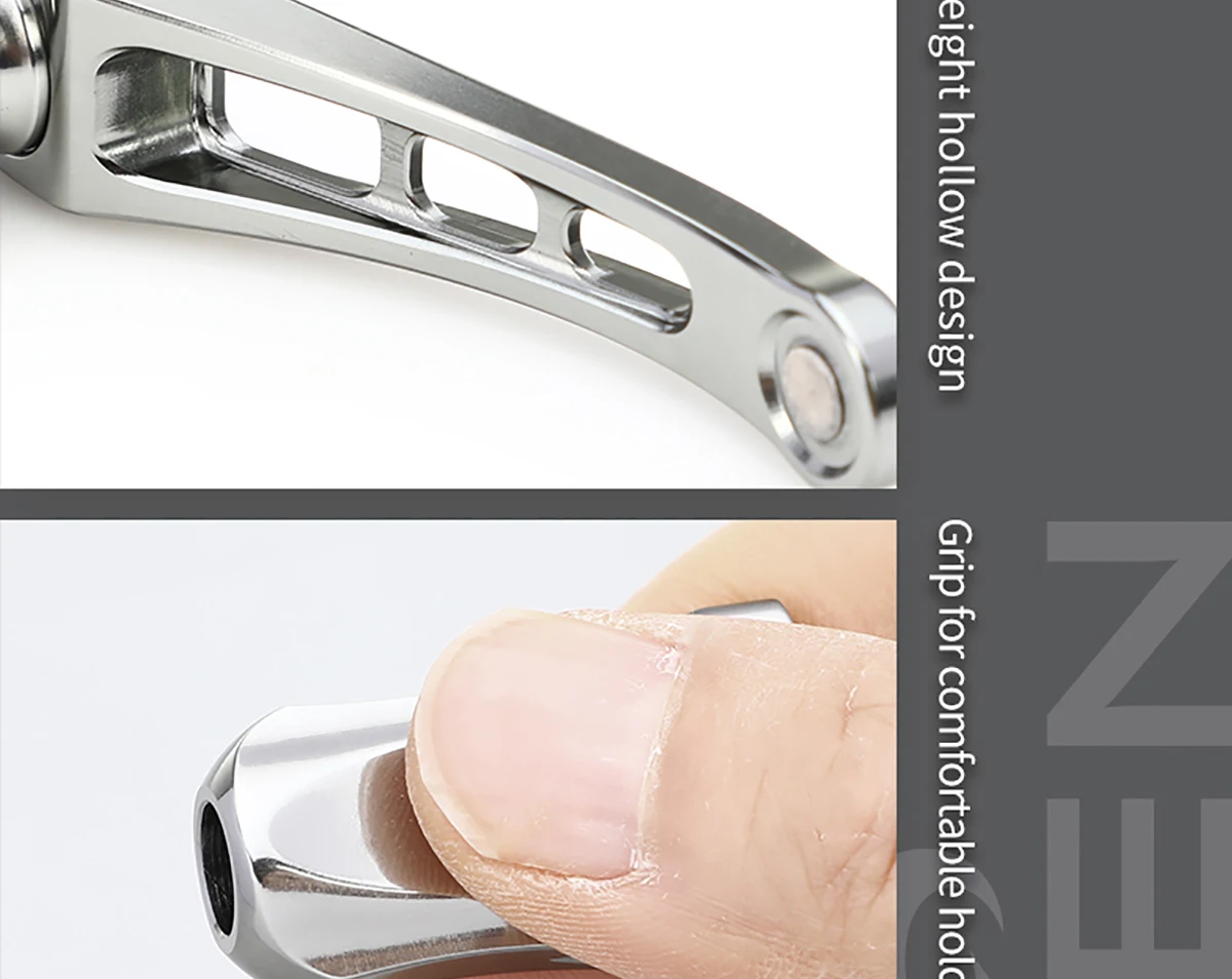 Erhöhte Spinnrolle mit Doppelgriff, 92 mm Achsabstand und 21 mm Knopf, passend für Daiwa- und Shimano-Rollen-Modifikationsteile – Detail 5