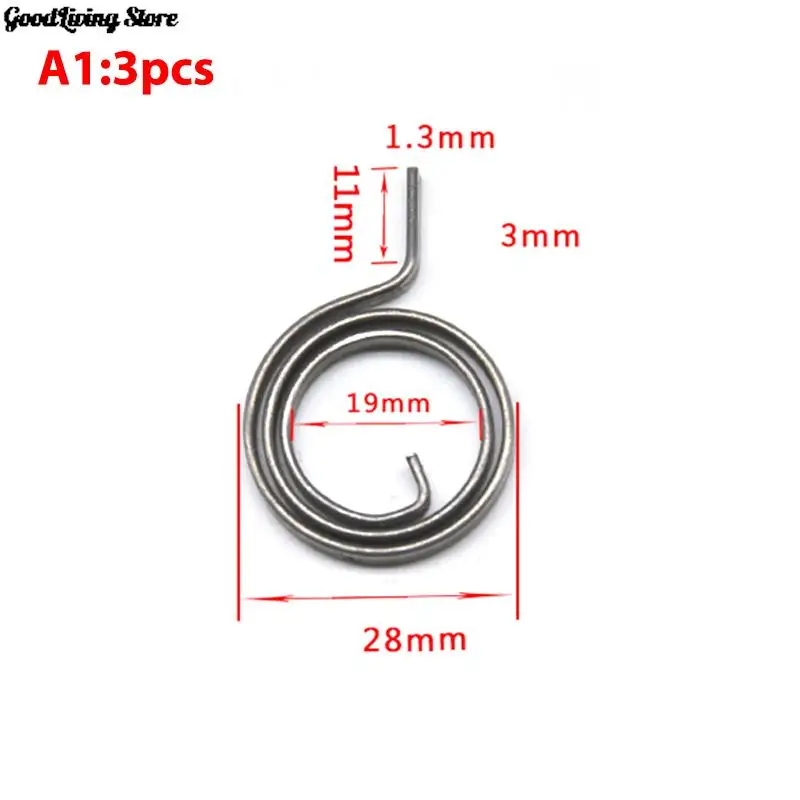 3Pcs 26mm 27mm 28mm Flat Wire Door Lock Handle Spring Coil Tools For Door Replacement Return Torsion Springs