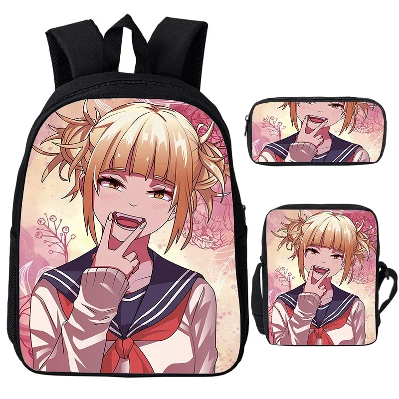 3 ชิ้น/เซ็ตญี่ปุ่นอะนิเมะ My Hero Academia พิมพ์กระเป๋าเป้สะพายหลังกันน้ําเด็กโรงเรียนกระเป๋าเด็กชายหญิงการ์ตูน Bookbag กระเป๋าเดินทาง