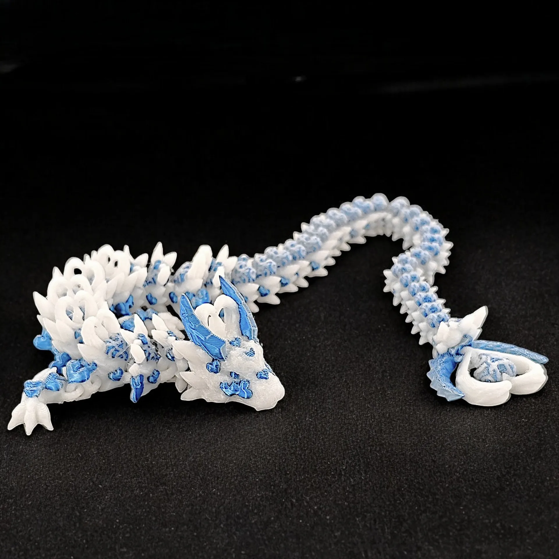 32 cm 3D-Druck Cool Dark Dragon Spielzeug Gelenke Bewegliche Rotierende Simulation Drachen Modell Kreative Geschenk Hause Dekoration Ornamente