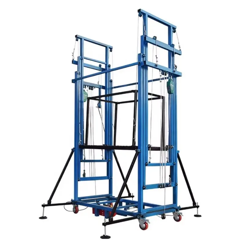 Heavy Duty Portable Electric Scaffolding Lift and Foldable Structure for Efficient Vertical Access