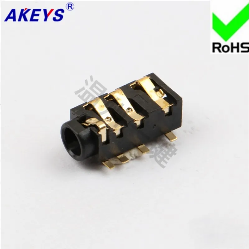 10 PCS PJ-357 power outlet 3.5 earphone socket 7 foot patch 2 fixed foot 3.5MM socket female seat