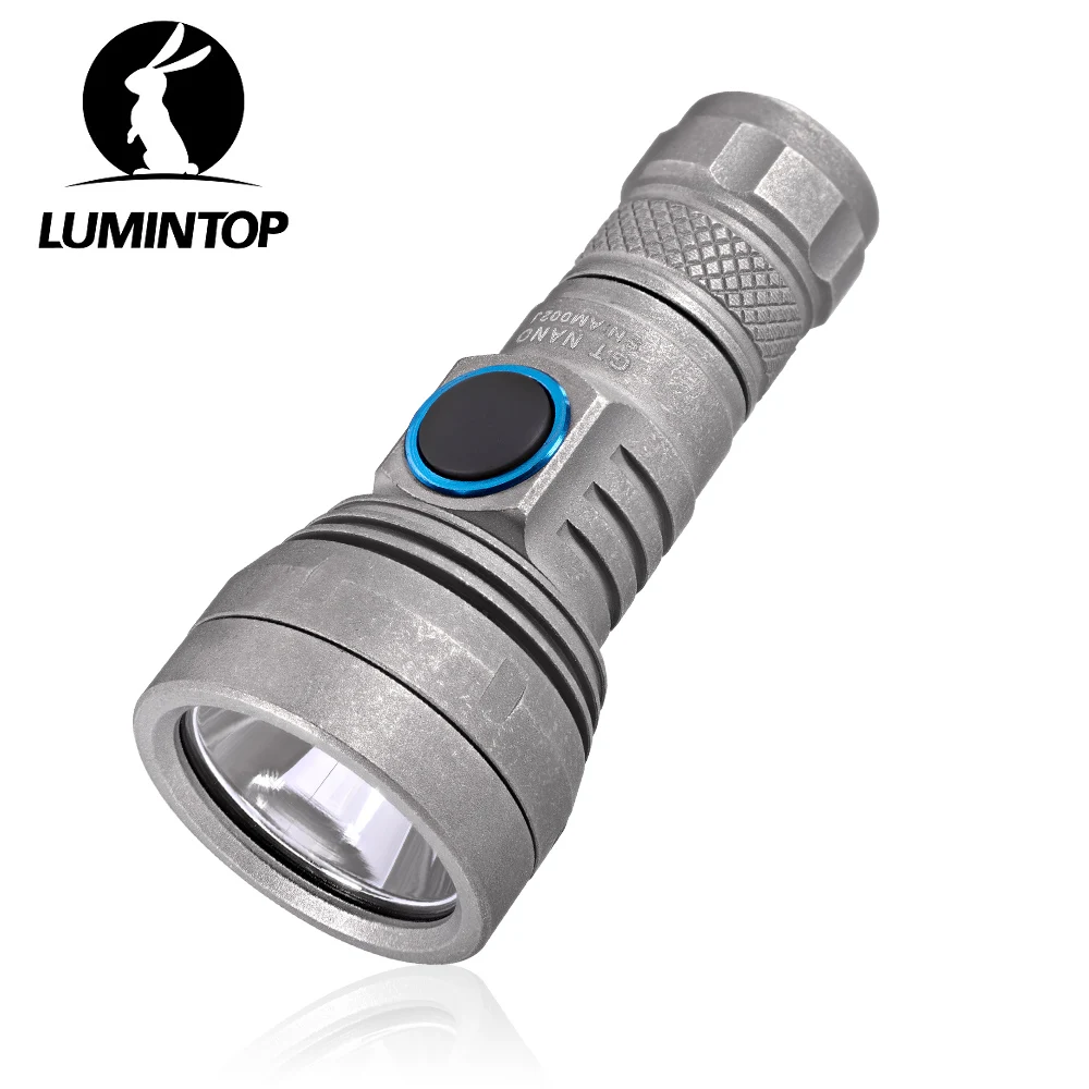 EDC Outdoor Lighting Rechargeable High Power Flashlight Titanium Powerful LED Torch Light 10180 Battery 450 Lumens GT NANO