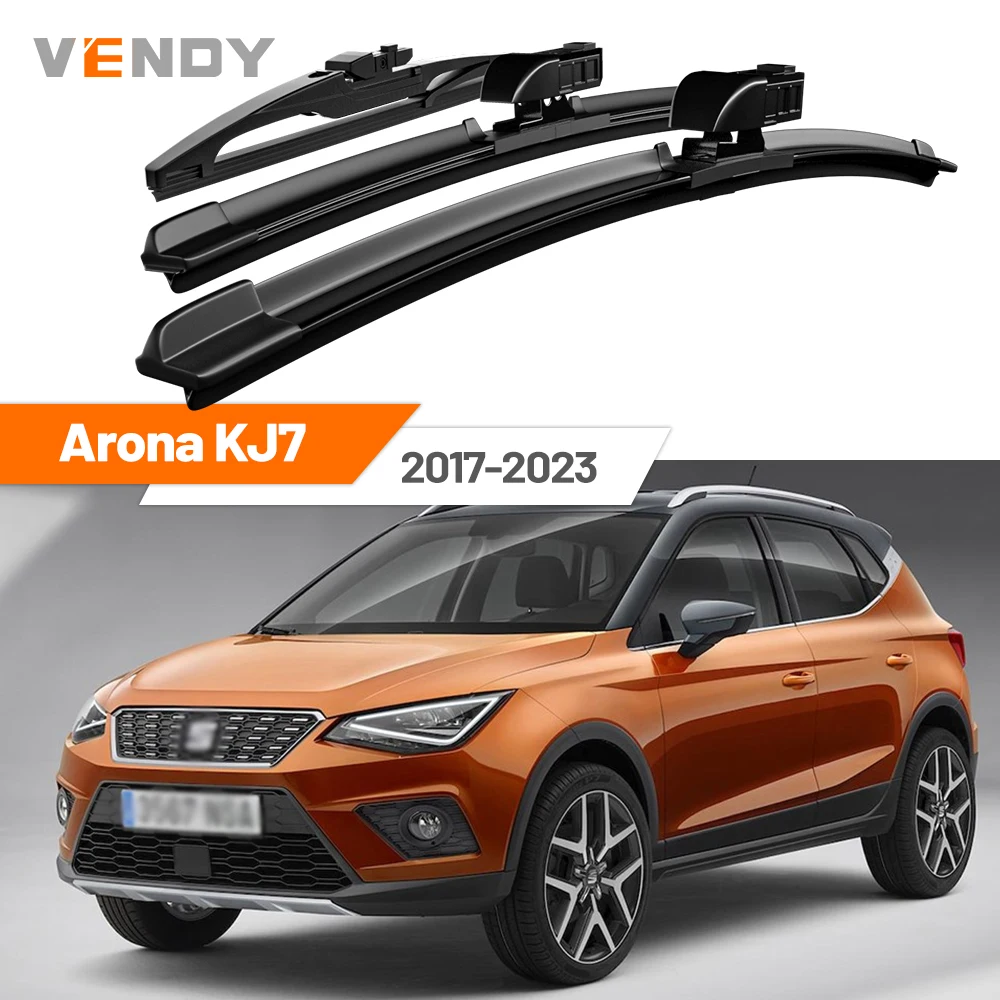 

For Seat Arona KJ7 2017-2023 2018 2019 2020 2021 2022 Front & Rear Windshield Wiper Blades Windscreen Wipers Set Accessories