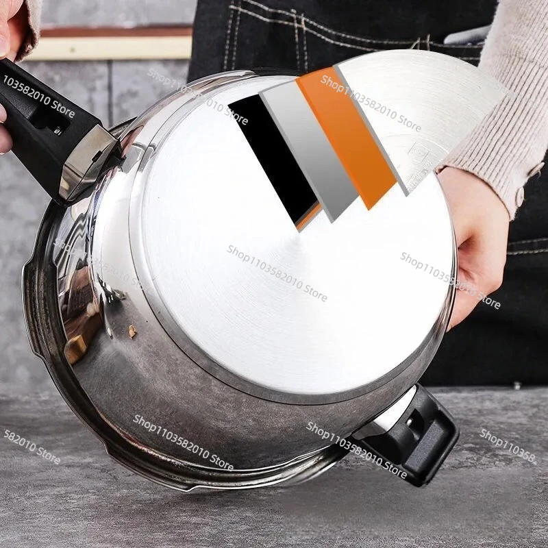16-30cm Stainless Steel Pressure Cooker, Induction Stovetop Cooking Pan Stew Pot for Kitchen