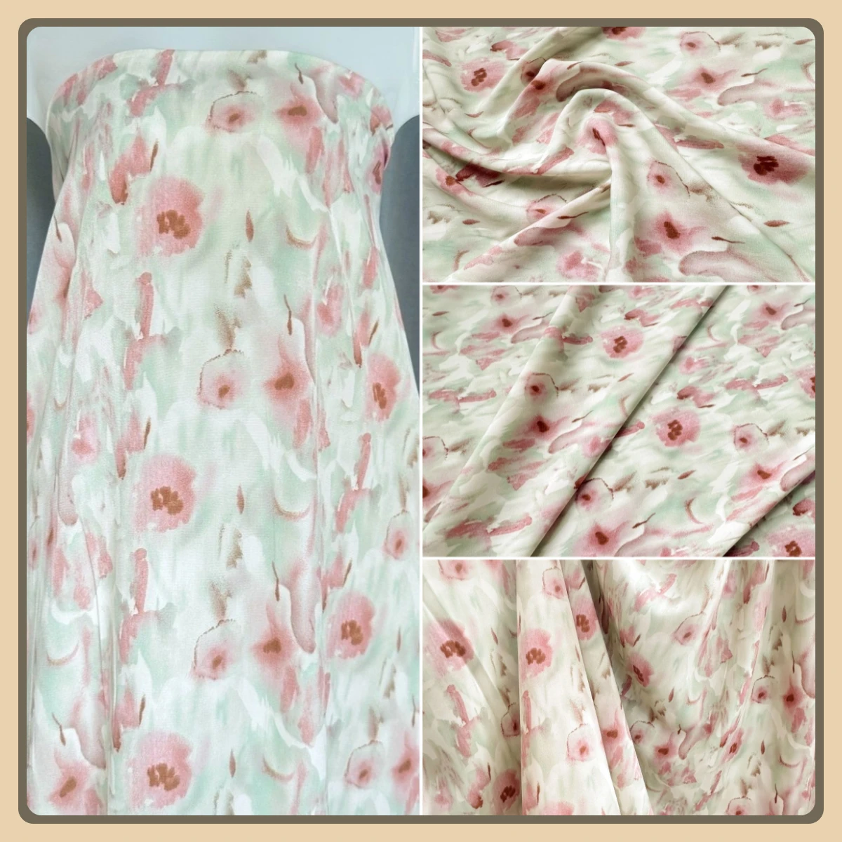 

Хлопковое пудровое зеленое платье Cheongsam с цветочным градиентом на весну/лето, мягкая легкая осветляющая кожу ткань