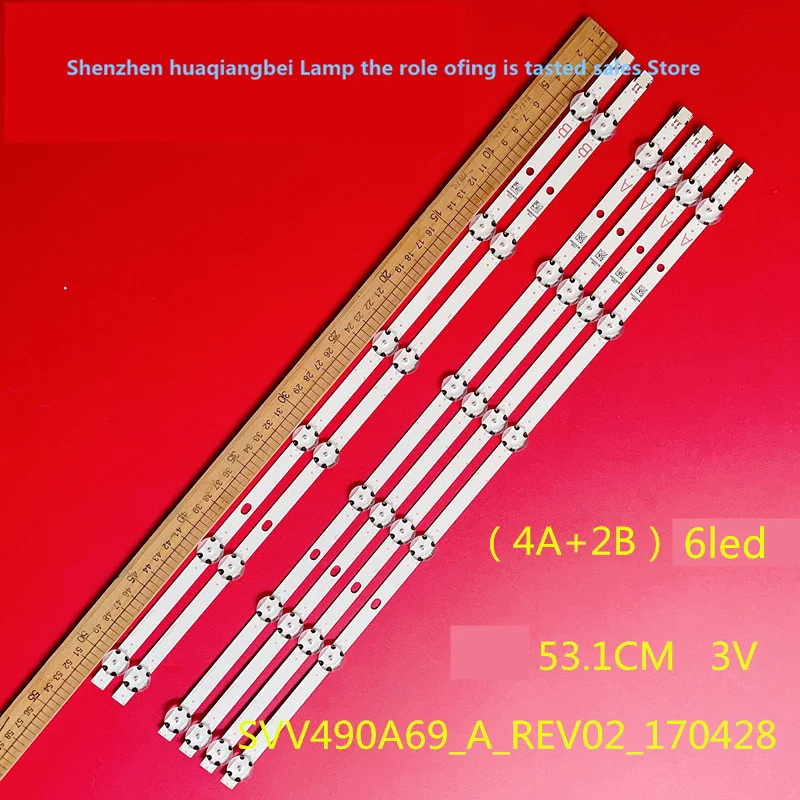 

LED backlight strip for 49inch 49V5863DG SVV490A69_A B VES490QNYL-2D-N02 N01 light bar 100% new