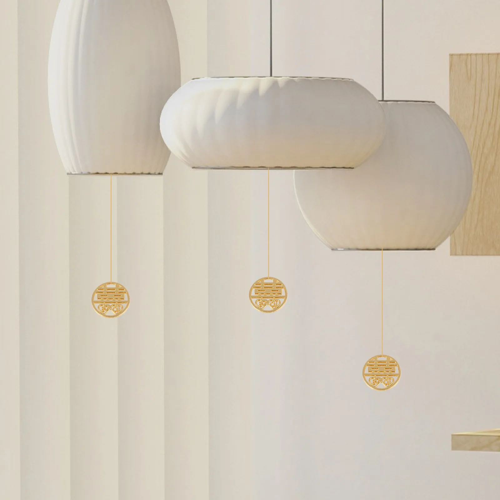 

100Pcs Golden Pendant Wedding Jewelry DIY Alloy Ornament for Bridal Party Decorative Accessory Wedding Pendants