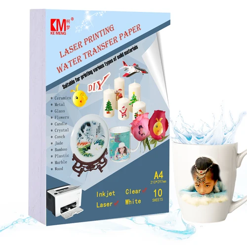 Imagen 2 del producto A4 D'inchiostro-tobogán de agua Trasparente, láser, calcomanía, Impresión de transferencia de papel