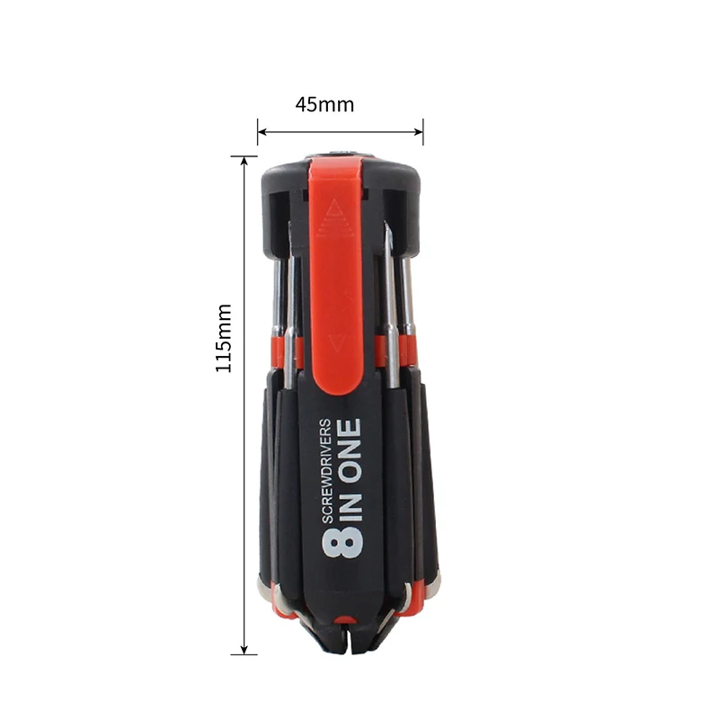 Multifunctional 8 in 1 Screwdrivers Multi-purpose With Light Repair Screwdriver Household Combination tool