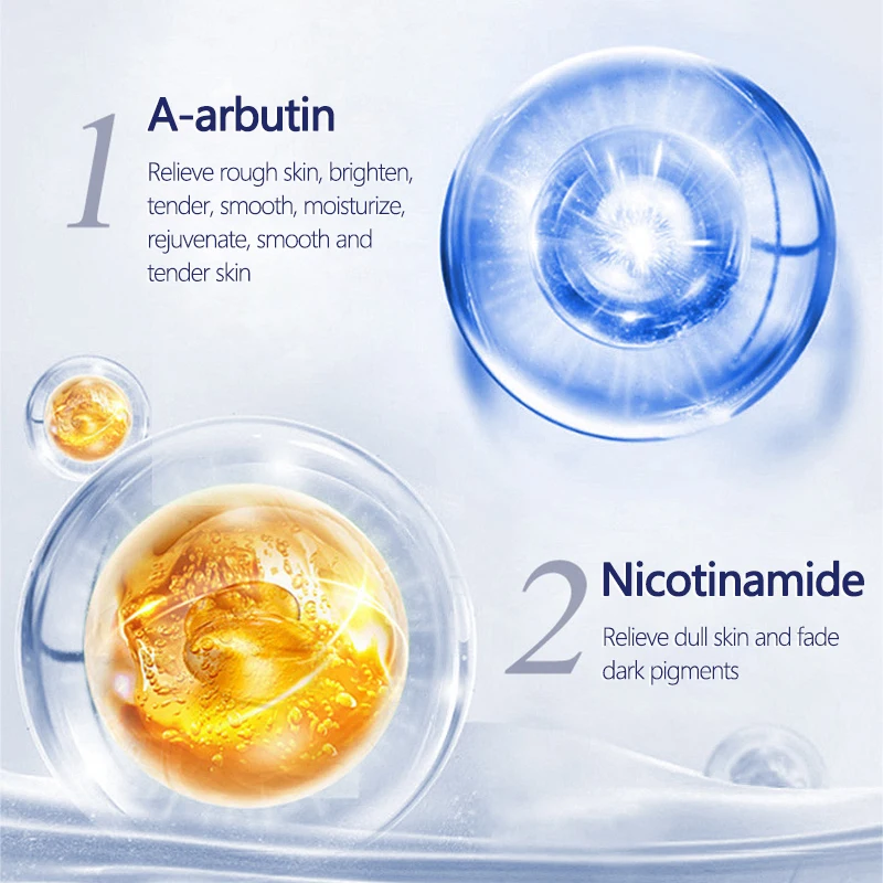 Arbutin Niacinamide Whitening Face Serum Remove Dark Spots Melanin Brighten Shrink Pores  Moisturizing Fade Fine Lines 30Pcs/set