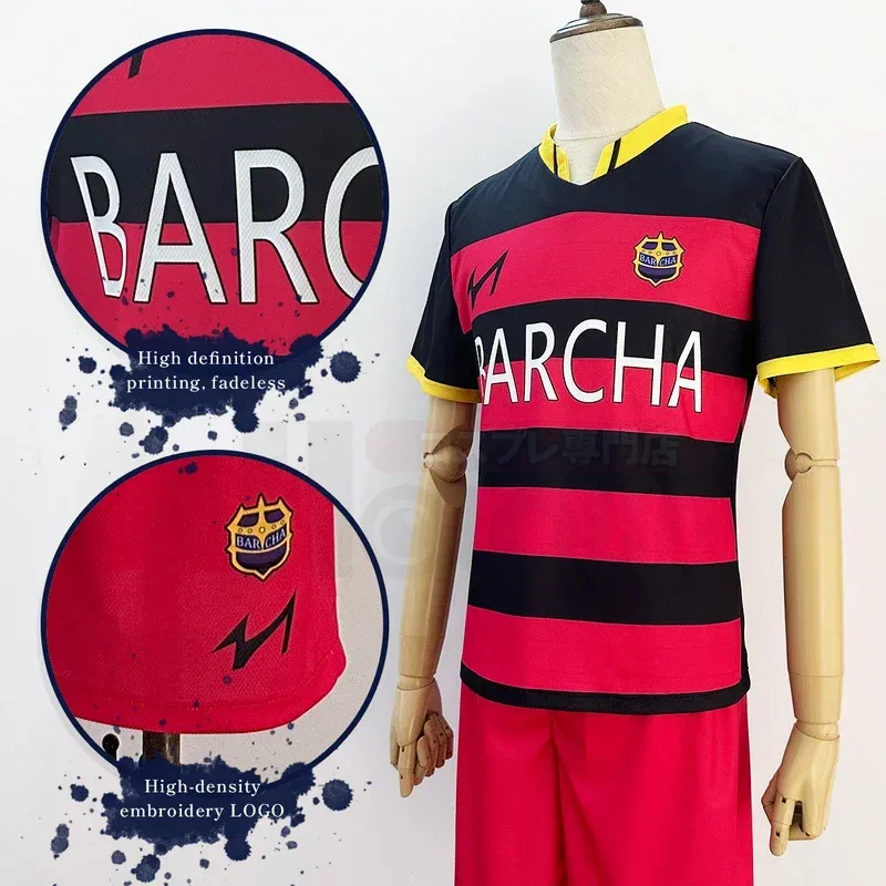 Blue Lock Anime FC Barcha Bachira Otoya Lavinho Cosplay disfraz peluca bordado uniforme de fútbol Halloween 3 uds Set
