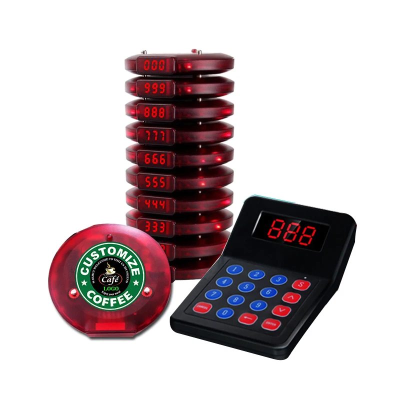 2025 hot sale Wireless Calling System Restaurant Pager with LED Display Queue Management
