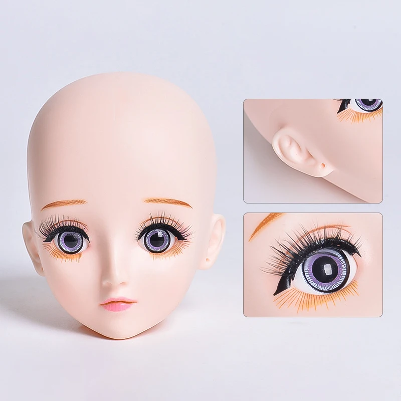 

Beginner Training Lash Mannequin Head For Practice Grafting Eyelash Extension Doll Face Silicone Model Head Makeup Tool Supplies