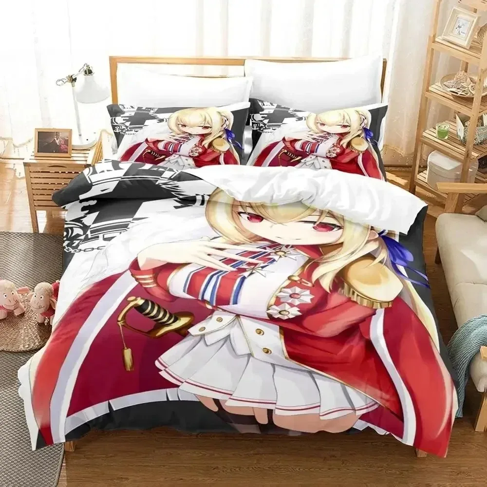 3D Print Anime Azur Lane Bedding Set For Bedroom Soft Modern Bedspreads Comefortable Kids Duvet Cover Quilt Cover And Pillowcase